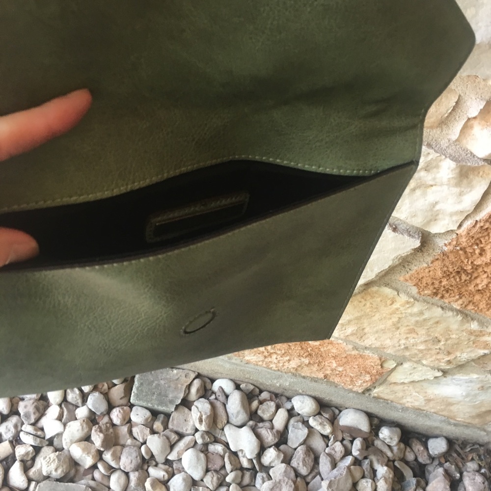 New! Anthropologie Tote and clutch combo in sage. - Picture 8 of 8